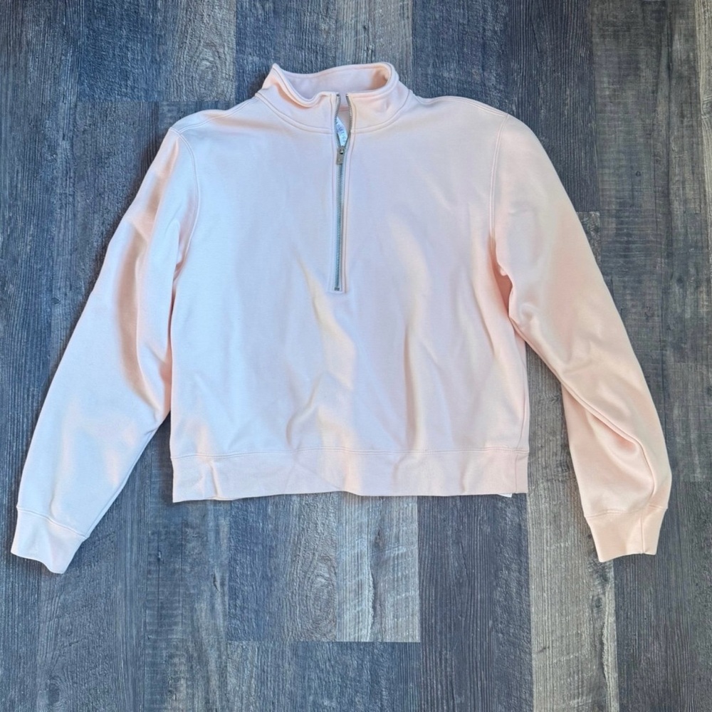 Fabletics Light Pink Half-Zip Sweater - image 4
